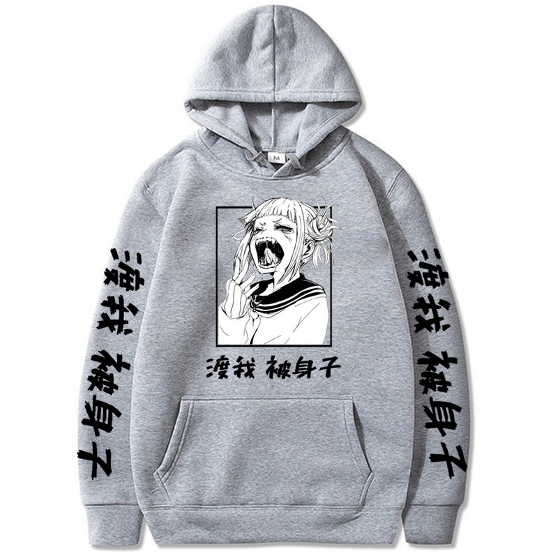 Himiko Toga My Hero Academy Printed Loose Hooded Sweater Bakugou Hoodie - Image 5