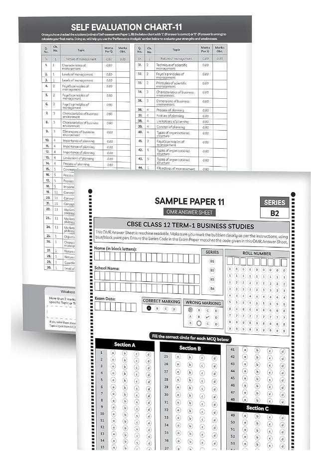 Educart CBSE Term 1 BUSINESS STUDIES Sample Papers Class 12 MCQ Book For Dec 2021 Exam (Based on 2nd Sep CBSE Sample Paper 2021)
