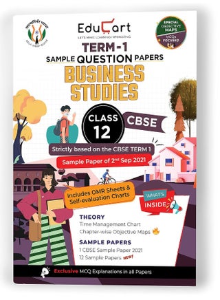 Educart CBSE Term 1 BUSINESS STUDIES Sample Papers Class 12 MCQ Book For Dec 2021 Exam (Based on 2nd Sep CBSE Sample Paper 2021) - pzsku/ZD6F30229D2C301D7AD7EZ/45/1749823288/ca5813bf-a7e4-4aa2-a66c-7076c0de6226