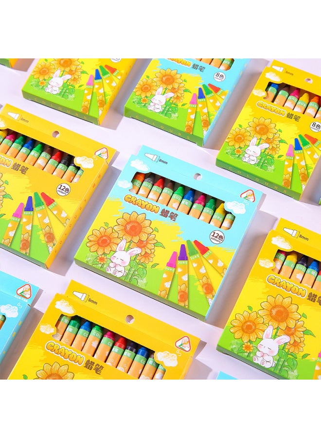 HELPS Creative Student Crayon 8/12 Color Painting Suit Children Coloring Graffiti Oil Painting Stick Color Art Painting Pen - Image 4