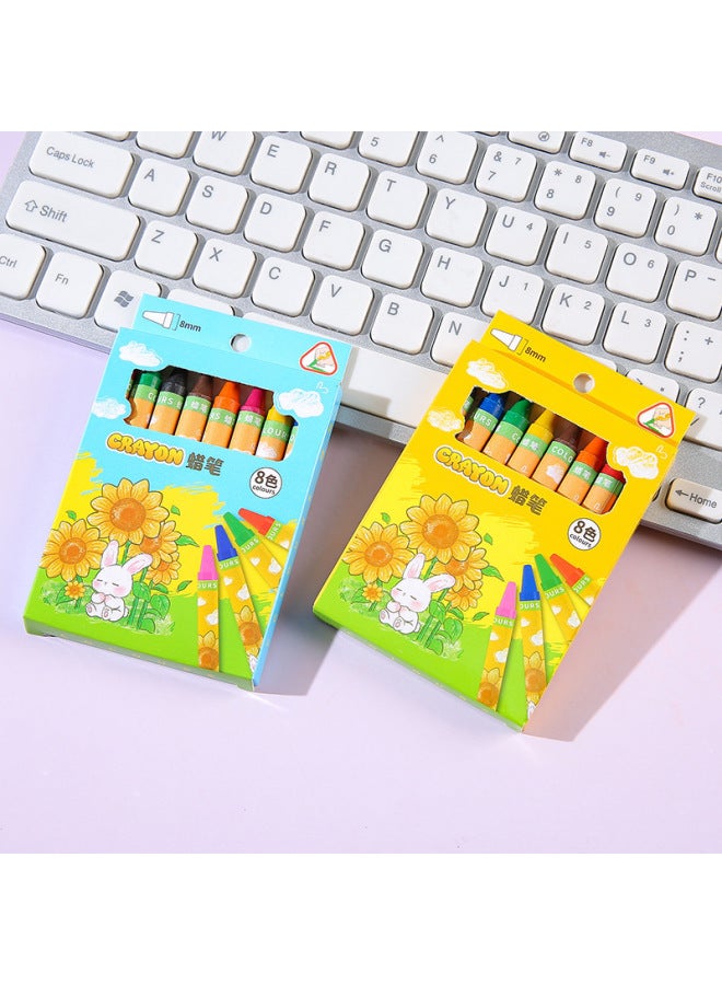 HELPS Creative Student Crayon 8/12 Color Painting Suit Children Coloring Graffiti Oil Painting Stick Color Art Painting Pen - Image 1