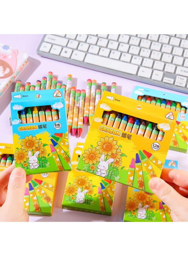 HELPS Creative Student Crayon 8/12 Color Painting Suit Children Coloring Graffiti Oil Painting Stick Color Art Painting Pen - Image 2