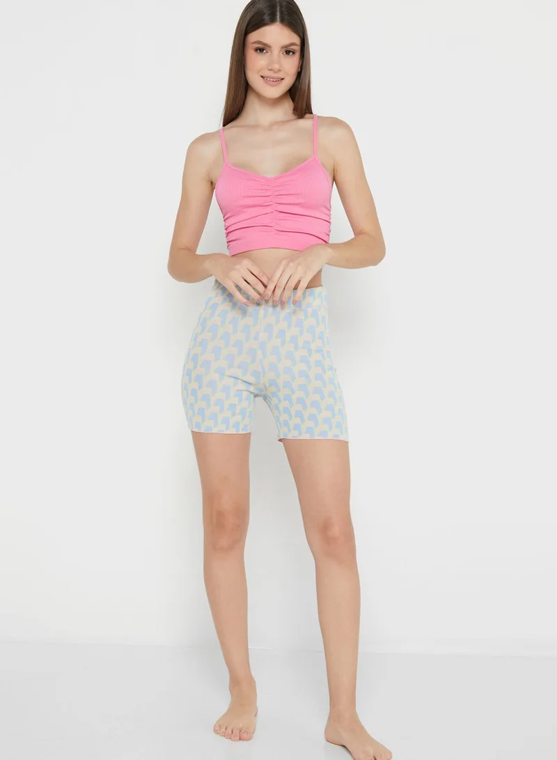 Cotton On Body High Waist Printed Shorts