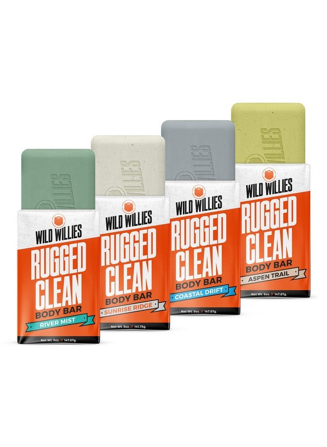 Wild Willies Wild Willes Mens Soap Bar Rugged Clean Body Bar (Variety Pack) Moisturizing Bar Soap For Men Replenishes Body Oils & Supports Odor Protection Men'S Soap Washes Away Dirt For A Clean Skin