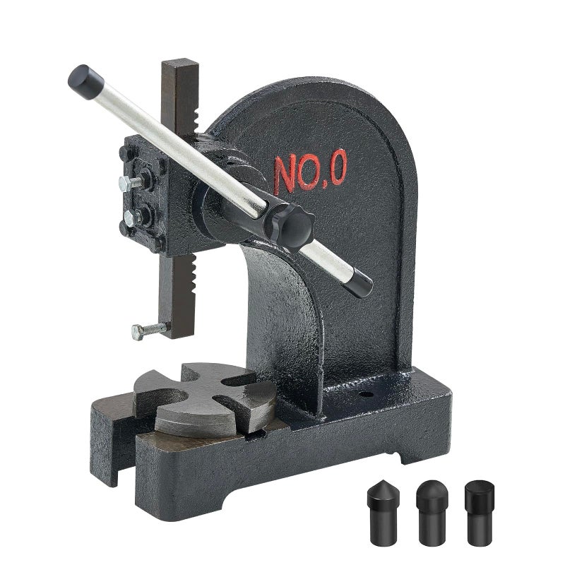 VEVOR Arbor Press 05 Ton Manual Arbor Press 46 Maximum Height Cast Iron HeavyDuty Manual Desktop Arbor Press Precision Hand Press for Stamping Bending Stretching Forming - Image 2