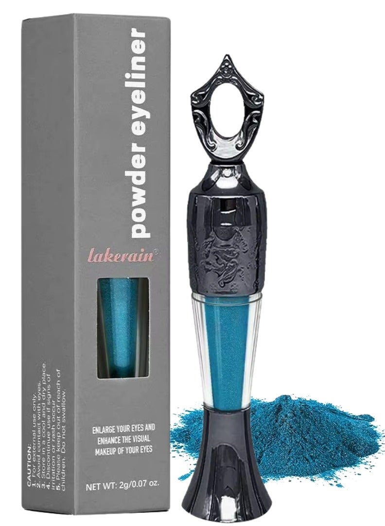 lakerain كحل بودرة 100% تركيبة نباتية طبيعية كحل بودرة سهل الإزالة مكياج عيون طبيعي كحل يدوم طوال اليوم كحل بودرة جاف أزرق 03 - Image 1
