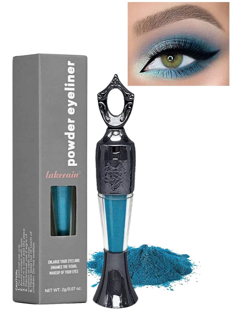 lakerain Powder Eyeliner 100% Natural Plant Formula Kohl Powder Eyeliner Easily Removed Eye Makeup Natural Eyeliner Last for All Day Long Lasting Dry Powder Eyeliner Blue 03 - Image 1