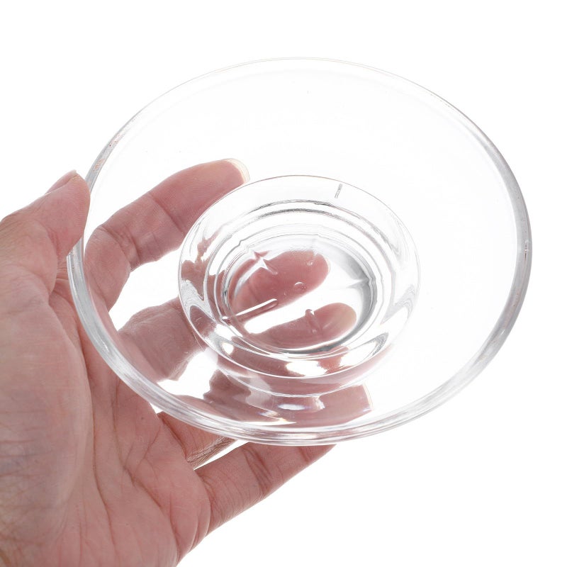 Glass Soap Dish with Drain Tray 11cm for Bathroom Home and Travel - Image 4