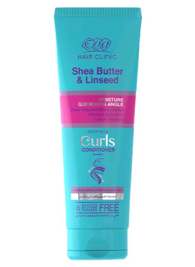 Hair Clinic Curls Conditioner with Shea Butter & Linseed – (230ml) | Deep Hydration for Curly Hair | Frizz Control & Nourishment