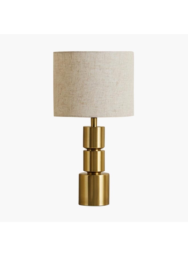 Home Box Blythe Sturdy Metal Table Lamp with Linen Shade - 25.5x48 cm - Image 5