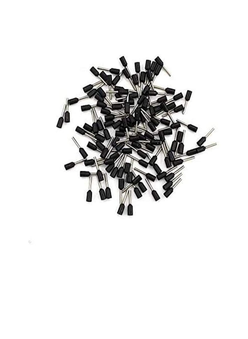 Insulated Ferrules Terminal Block Cord End Wire Tubular Connector, Electrical Crimp Cable Lugs, Terminal Cable Crimp Cable Sleeve for Wire Connection (Pack of 100) (10mm - E1012, Grey) - Image 1