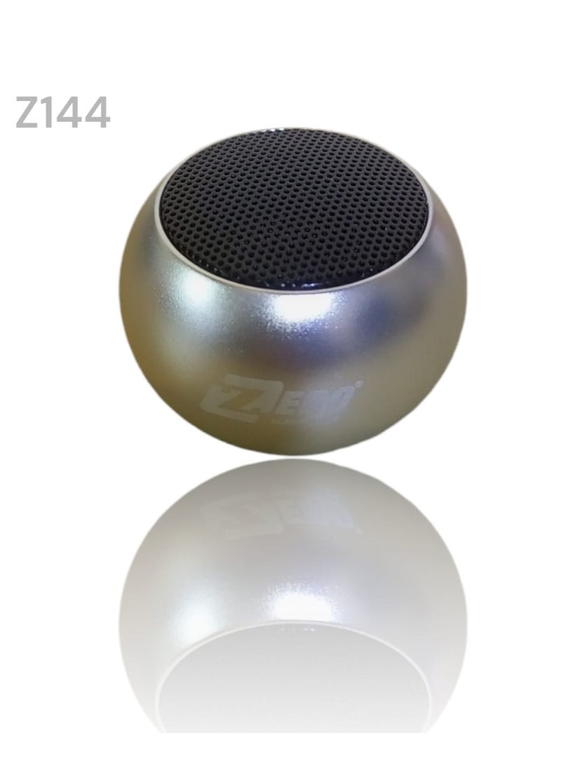 زيرو Z144 مكبر صوت بلوتوث محمول صغير فضي - Image 1