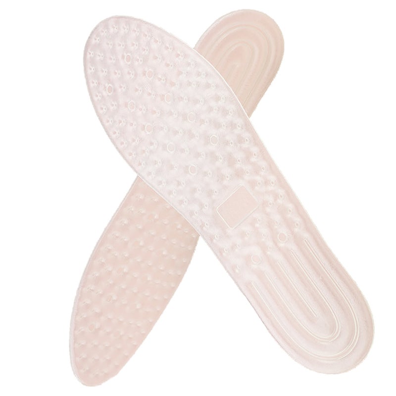 1 Pair of Shoe Insole TPU Inflatable Insoles Absorbing Breathable Foot Pad for Travel Outdoor White - Image 3