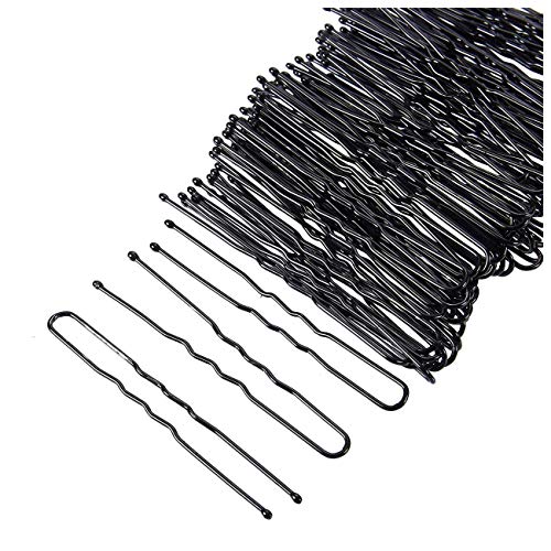 Eabir Black U-Shaped Hairpins for Kids, Girls and Women,50-Piece - Image 1