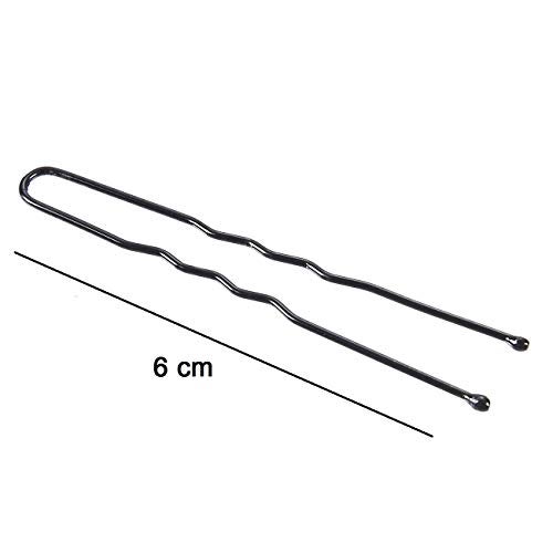 Eabir Black U-Shaped Hairpins for Kids, Girls and Women,50-Piece - Image 3
