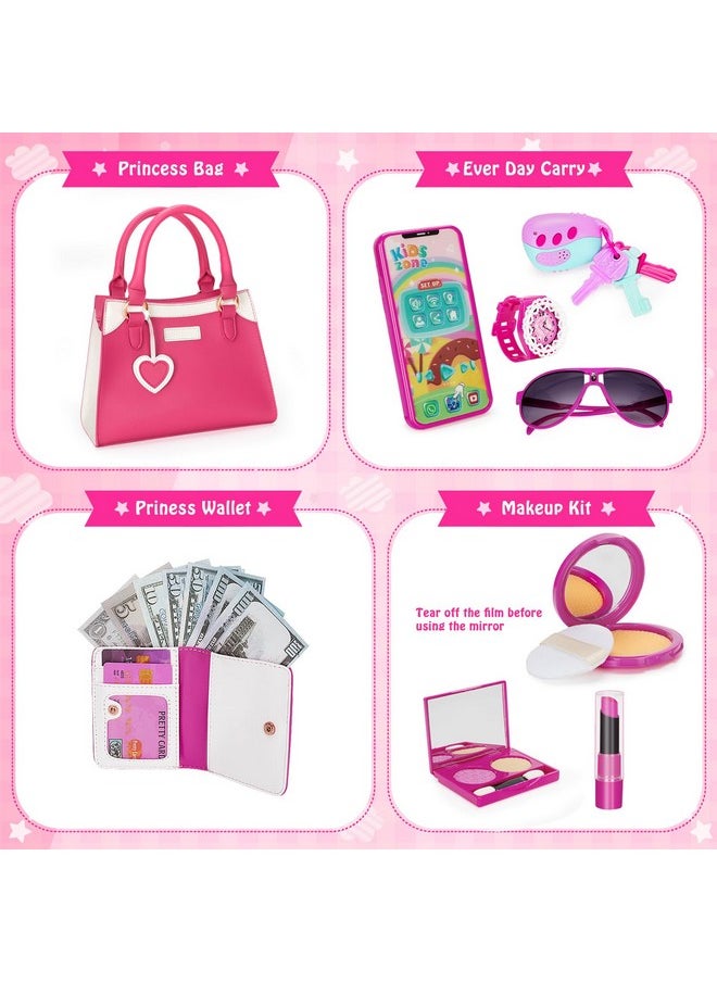 Officygnet Officygnet Play Purse for Little Girls, Princess Pretend Play Girls Toys for 3 4 5 6 7 8 Year Old, Toddler Purse with Accessories, Kids Toy Purse Birthday for Girls Ages 3-5 4-5 6-8  - Image 3