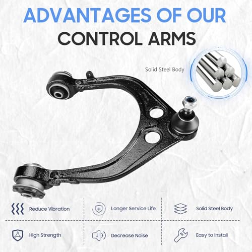 ILONPA RWD Front Upper Control Arm w/Ball Joint Suspension Kit for 2005-2008 Dodge Magnum 2005-2019 Chrysler 300 2008-2019 Dodge Challenger 2006-2019 Dodge Charger (2pc Set) - Image 3