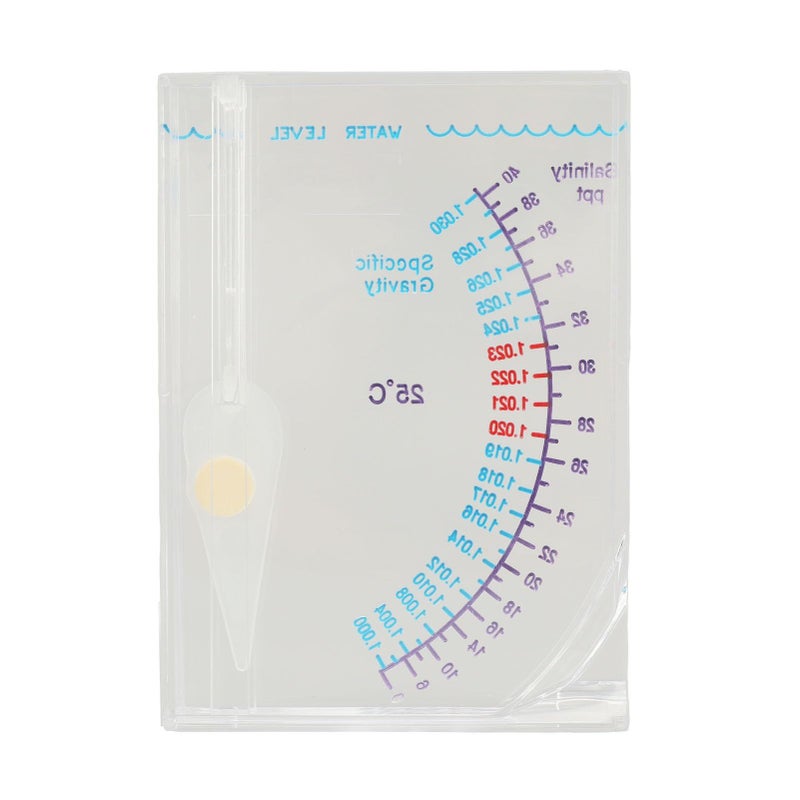 FILFEEL Aquarium Hydrometer Transparent Plastic Seawater Salinity Tester Accurate Easy Read Stable Base - Image 3