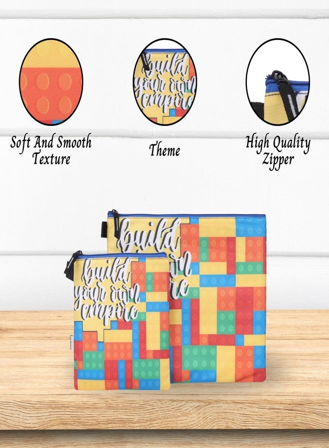 ECHO BOOMERS New Twin Puzzle Printed Combo Folder Set Jr. | A4 & Mini Water-Resistant Folders | Cushioned, Padded, Stylish & Washable | Perfect for Documents, Gadgets, Art Supplies, Travel & Kids Accessories - Image 5