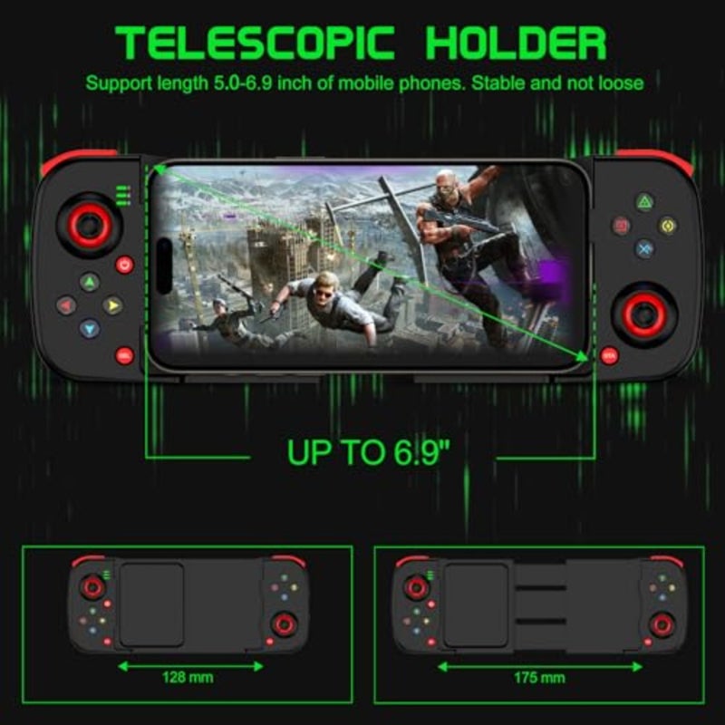 Phone Controller for iPhone/Android Support Phone Case, Mobile Gaming Controller with Ergonomic Design - Wireless Gamepad for Cloud Gaming and PS Remote Play - Image 4