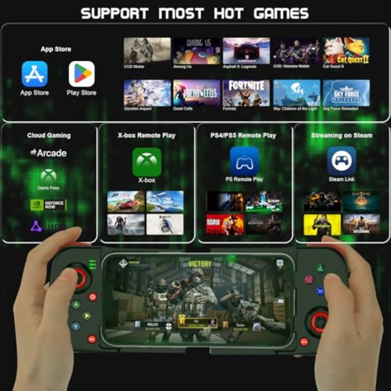 Phone Controller for iPhone/Android Support Phone Case, Mobile Gaming Controller with Ergonomic Design - Wireless Gamepad for Cloud Gaming and PS Remote Play - Image 2