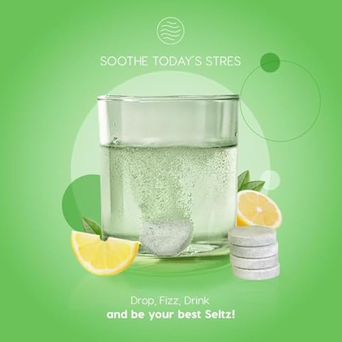 Seltz® Soothe Today’s Stress – Effervescent Vitamins for Relaxation & Focus with L-Theanine, Magnesium & Vitamin D3 – Lemonade Flavor, No Sugar Added, 15 Tablets (Pack of 1) - Image 4