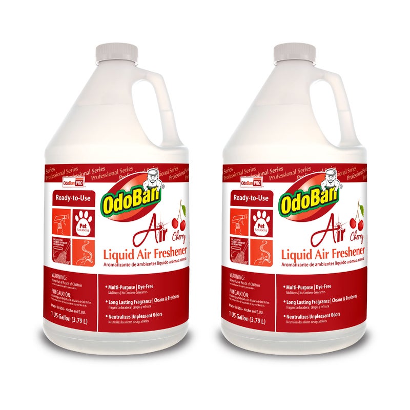 OdoBan Professional Series Ready-to-Use Air Cherry Liquid Air Freshener, 2-Pack, 1 Gallon Each, Cherry Scent - Image 1