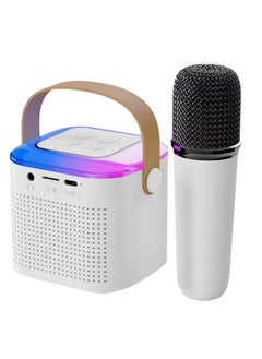 TIGER Y1 White Portable Bluetooth Speaker for Outdoor & Indoor Karaoke – Compact Wireless Audio System with High-Quality Sound, Stylish Design, and Built-In Mic – Ideal for Travel, Parties, Home Entertainment, and Music On the Go  - Image 1