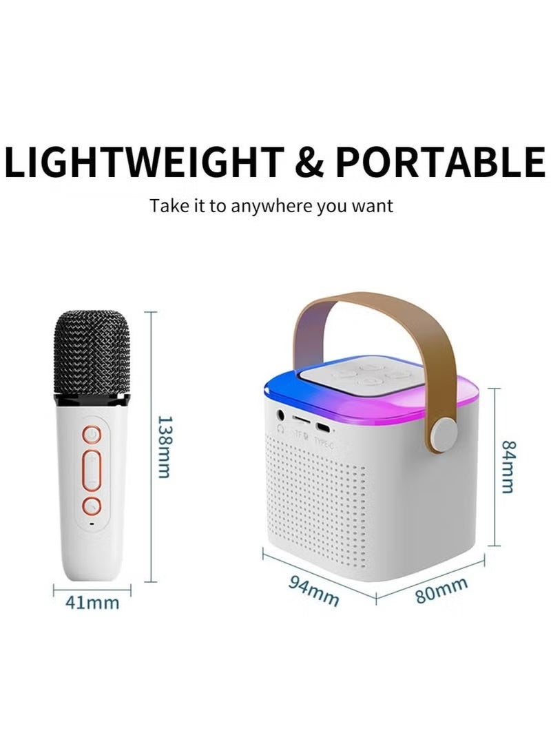 TIGER Y1 White Portable Bluetooth Speaker for Outdoor & Indoor Karaoke – Compact Wireless Audio System with High-Quality Sound, Stylish Design, and Built-In Mic – Ideal for Travel, Parties, Home Entertainment, and Music On the Go  - Image 3