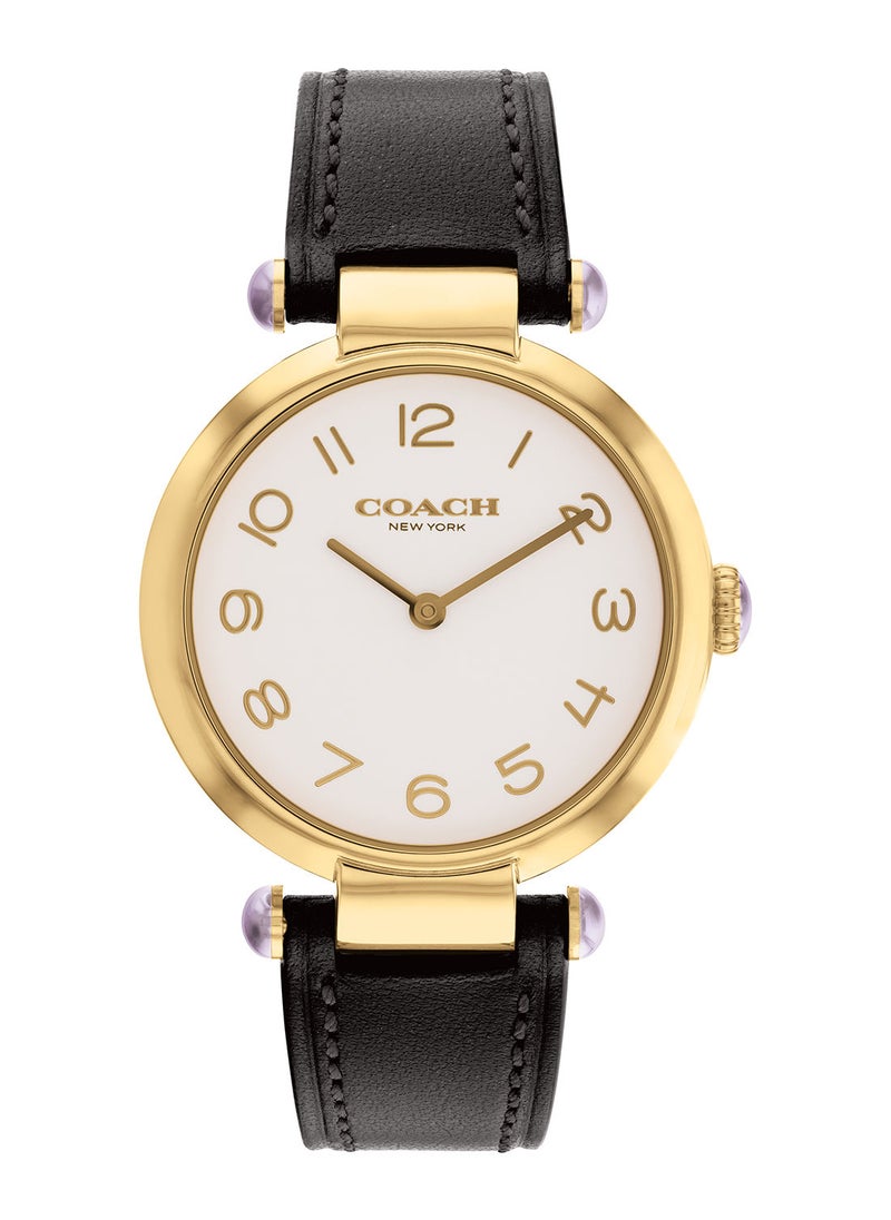 COACH - Women's Analog Round Leather Wrist Watch 14503998 - 34 mm - Image 1