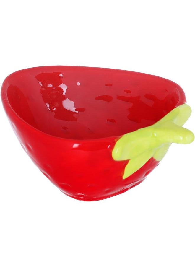 Alsaif Porcelain Deep Serving Plate 19 X 10.4 X 4.8 Cm Strawberry Shape Red  - Image 2