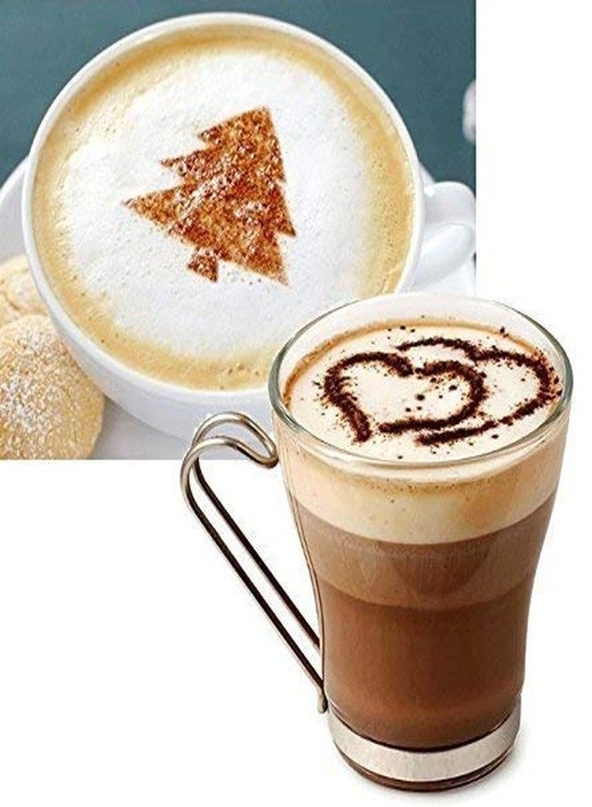 APURK Creative16pcs Coffee Stencils Frosted Transparent Coffee Decorating Template Art Stencils for Latte Cappuccino Coffee Transparent Art Stencils Coffee Various Themes - Image 2