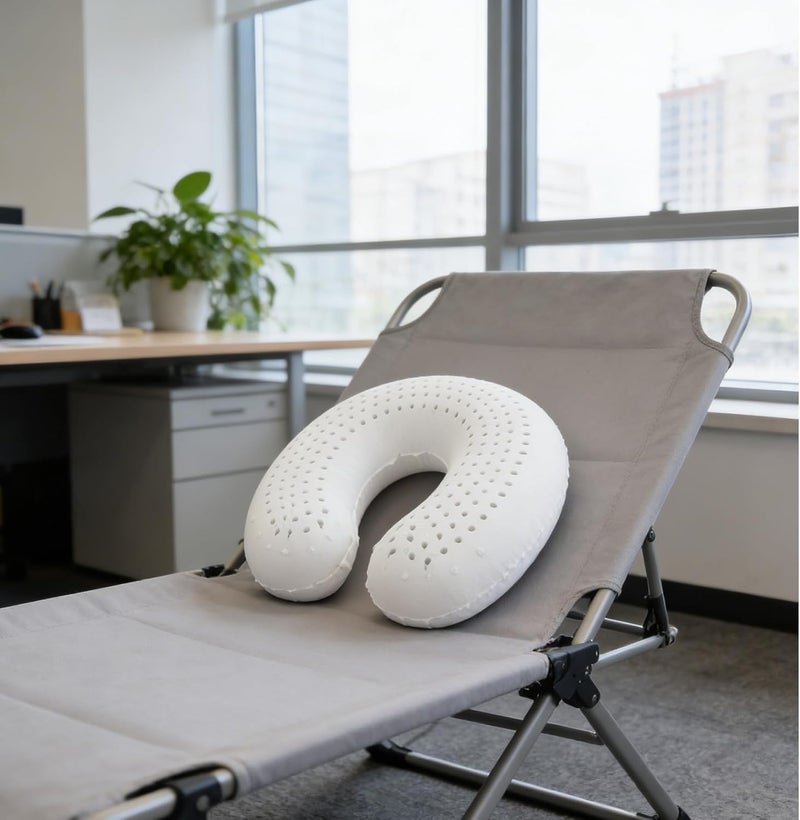 Latex Neck Pillow - U Shaped Pillow for Neck Rest - Breathable Comfortable Cushion for Flights, Car, Office, and Home Use - Image 4
