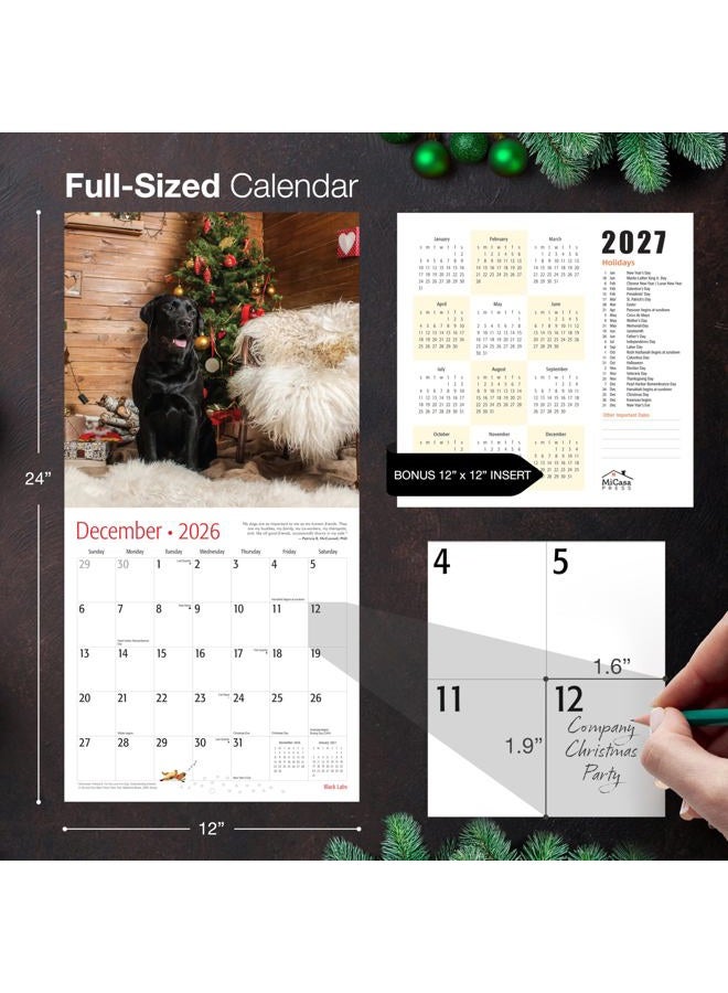 MICASA PRESS MICASA Black Labs 2026 Wall Calendar 12 Month | 12" x 24" Open | Thick & Sturdy Paper | Giftable | Calendar 2026 - Image 5