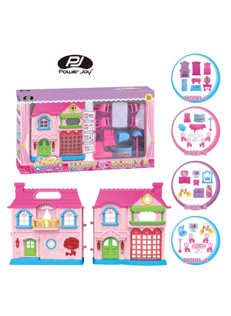 Power Joy PlayHome Happy Family Set, Assorted 1 Piece (Style & Color May Vary) | Doll House | Playhouse | Pretend Play | Role Play | Mini House | Gift for Kids - Image 1