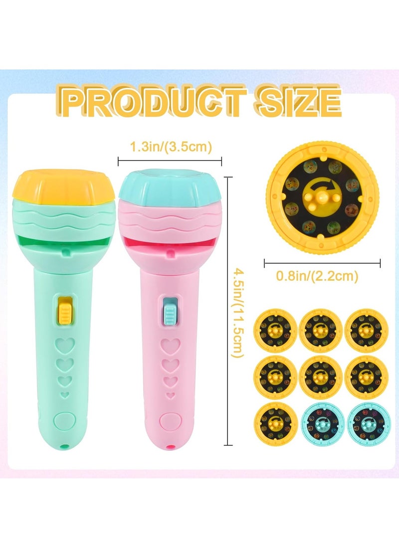 3 Sides 24 Patterns Flash Light Torch for Kids Projection Torch Story Education Learning Night Light Before Going to Bed (Purple) - Image 3