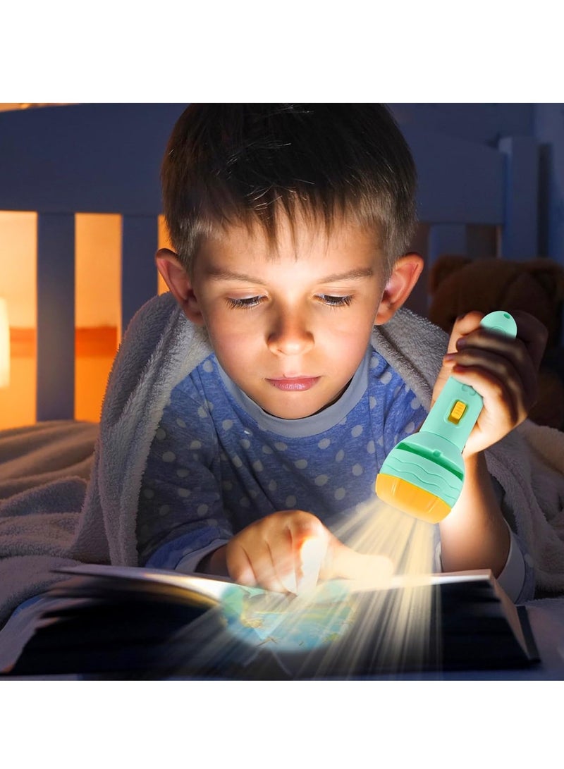 3 Sides 24 Patterns Flash Light Torch for Kids Projection Torch Story Education Learning Night Light Before Going to Bed (Purple) - Image 4
