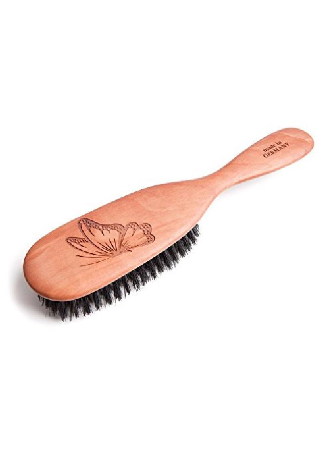 Desert Breeze Distributing Made In Germany, 100% Pure Wild Boar Bristle Hair Brush, Promote Healthy Scalp, Hair Growth, Natural Shine, Conditioning, Reduce Hair Loss, Best For Fine Or Thinning Hair, Pear Wood Handle, Women, Men - Image 3