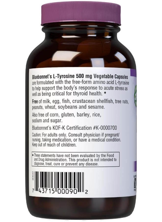 Bluebonnet Nutrition - Blue Bonnet L-Tyrosine 500 Mg Capsules, 50 Count - Image 1
