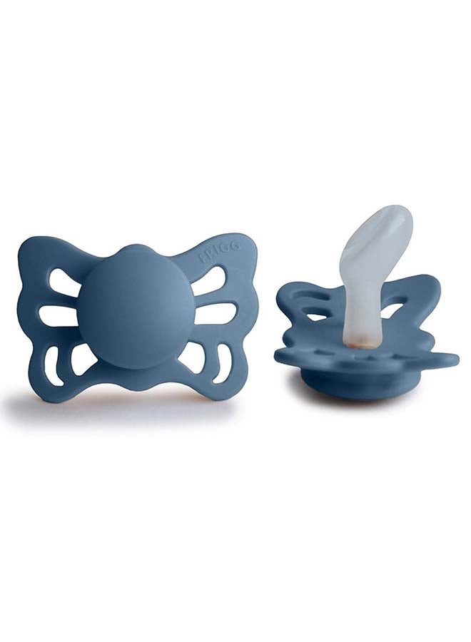 FRIGG Butterfly Anatomical Silicone Baby Pacifier 0-6M 1-Pack Ocean View - Size 1 - Image 1