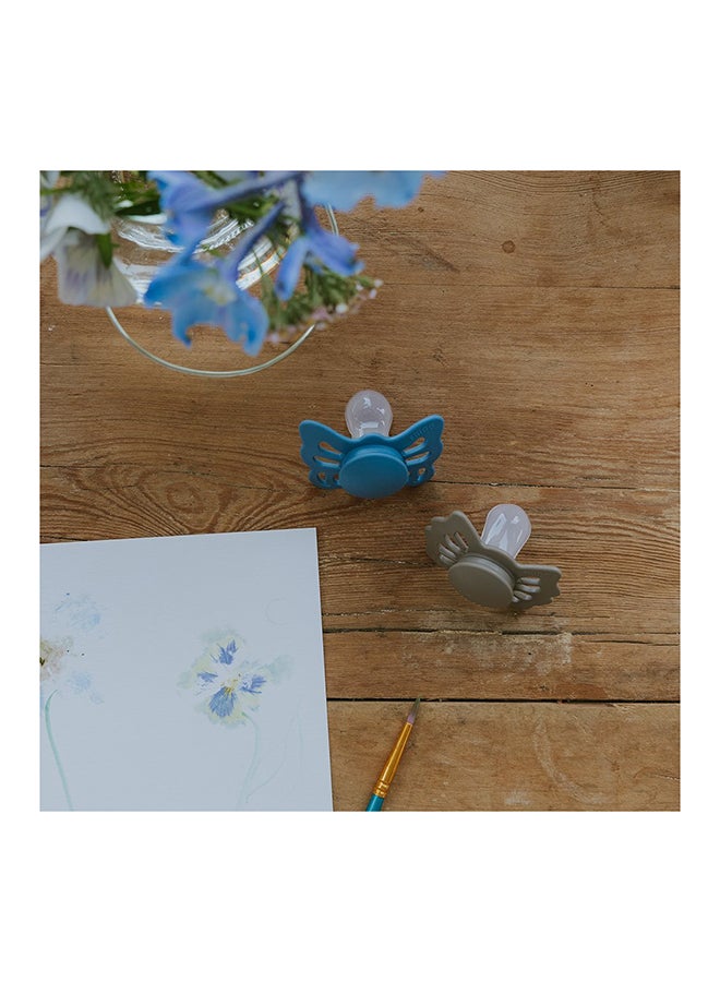 FRIGG Butterfly Anatomical Silicone Baby Pacifier 0-6M 1-Pack Ocean View - Size 1 - Image 2