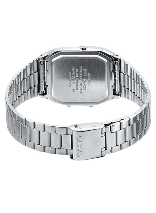 كاسيو ساعة يد فينتاج بعقارب ورقمية طراز AQ230A-7 - قياس 28 مم - لون فضي رجال - Image 3