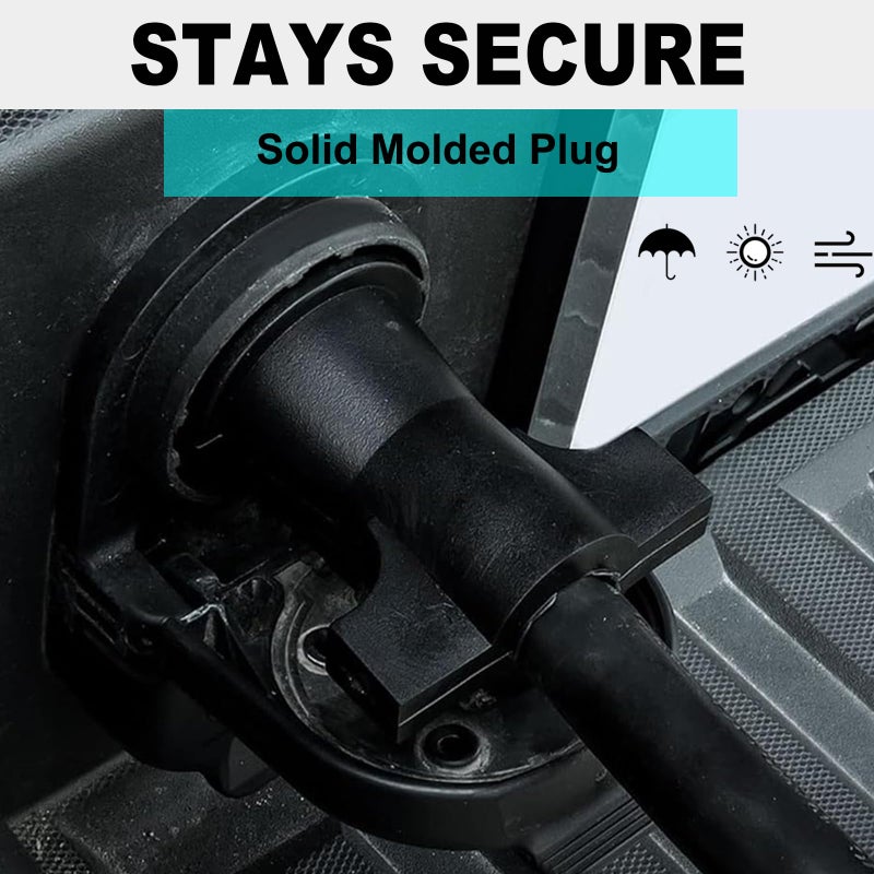 CXTM 7 Way Trailer Cord 7 Way Trailer Plug Inline Cord 6 Feet Trailer Wire Harness Double Prongs Connector 7 pin Trailer Wiring Harness for Camper Blade Molded RV Wire(6ft) - Image 5