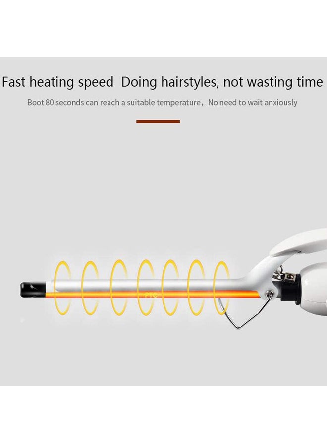 Professional Hair Curling Iron White/Black/Silver - Image 4