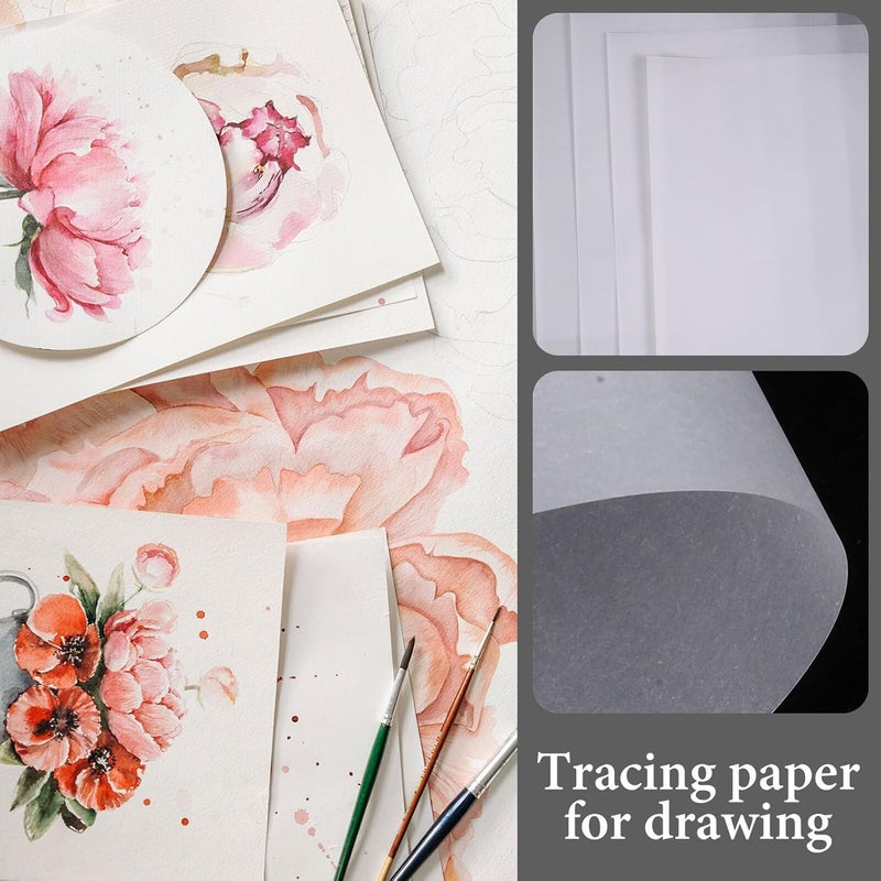 JEWEDECO Translucent Tracing Paper A4 100 Sheets Printable Blank Drawing Trace Paper for Artists and Crafters Pattern for Sketching Sewing and Printing - Image 5