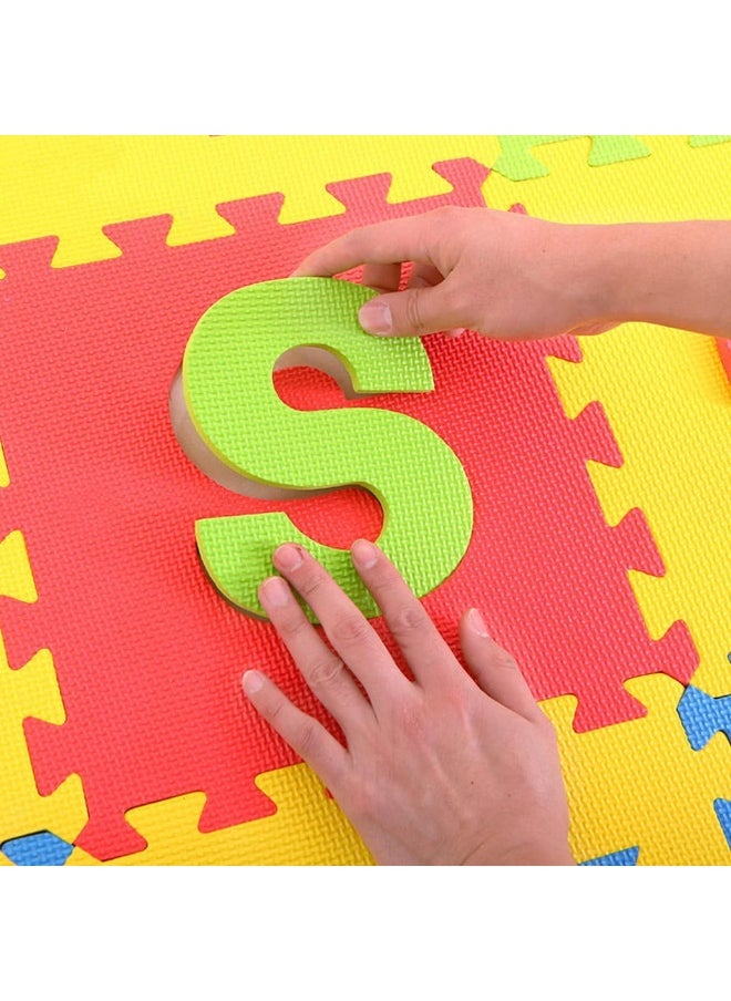 ECVV - Kids Foam Puzzle Floor Play Mat, Alphabet Foam Puzzle Play Mat 10 Tiles Great for Kids to Learn and Play-Interlocking Puzzle Pieces | 30 * 30 * 1cm - Image 1