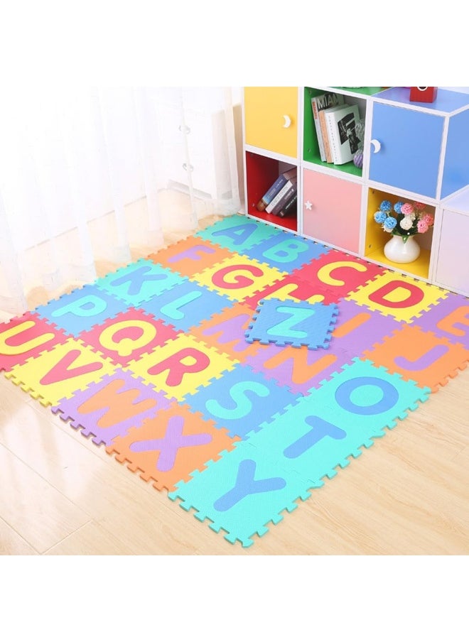 ECVV - Kids Foam Puzzle Floor Play Mat, Alphabet Foam Puzzle Play Mat 10 Tiles Great for Kids to Learn and Play-Interlocking Puzzle Pieces | 30 * 30 * 1cm - Image 1