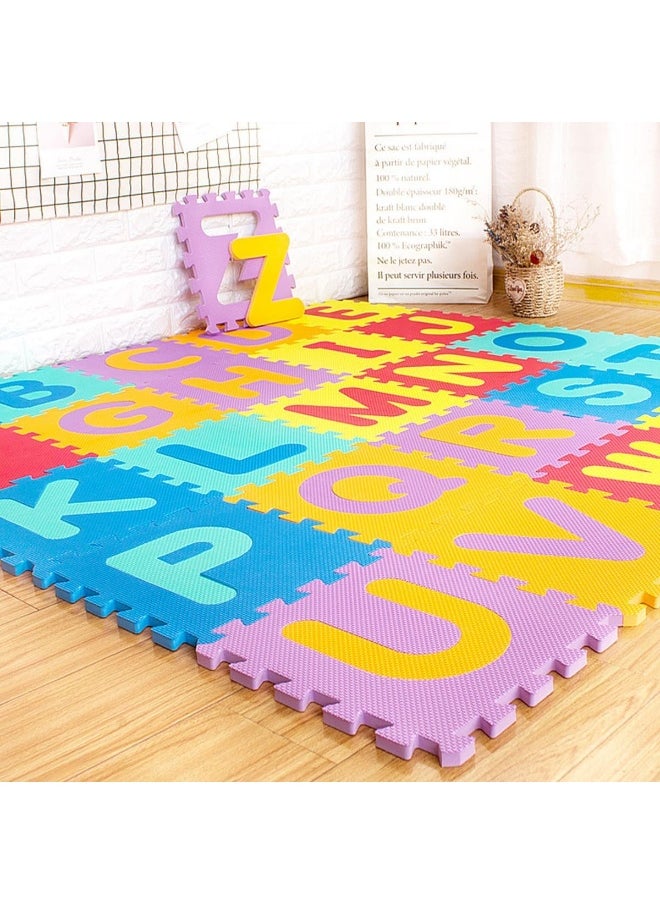 ECVV - Kids Foam Puzzle Floor Play Mat, Alphabet Foam Puzzle Play Mat 10 Tiles Great for Kids to Learn and Play-Interlocking Puzzle Pieces | 30 * 30 * 1cm - Image 1