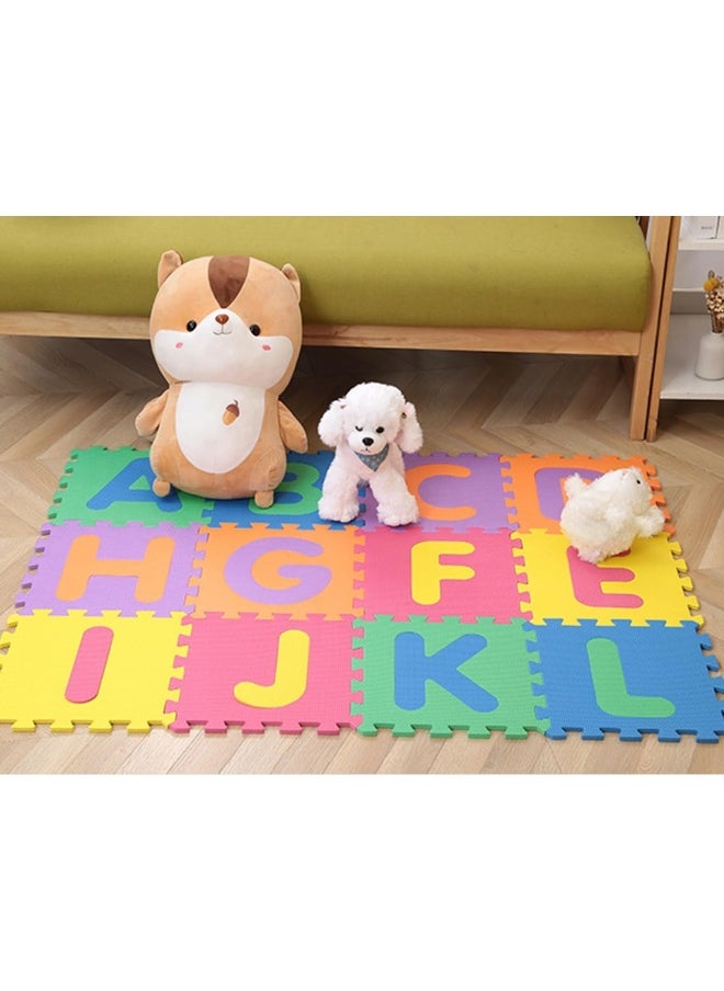 ECVV - Kids Foam Puzzle Floor Play Mat, Alphabet Foam Puzzle Play Mat 10 Tiles Great for Kids to Learn and Play-Interlocking Puzzle Pieces | 30 * 30 * 1cm - Image 1