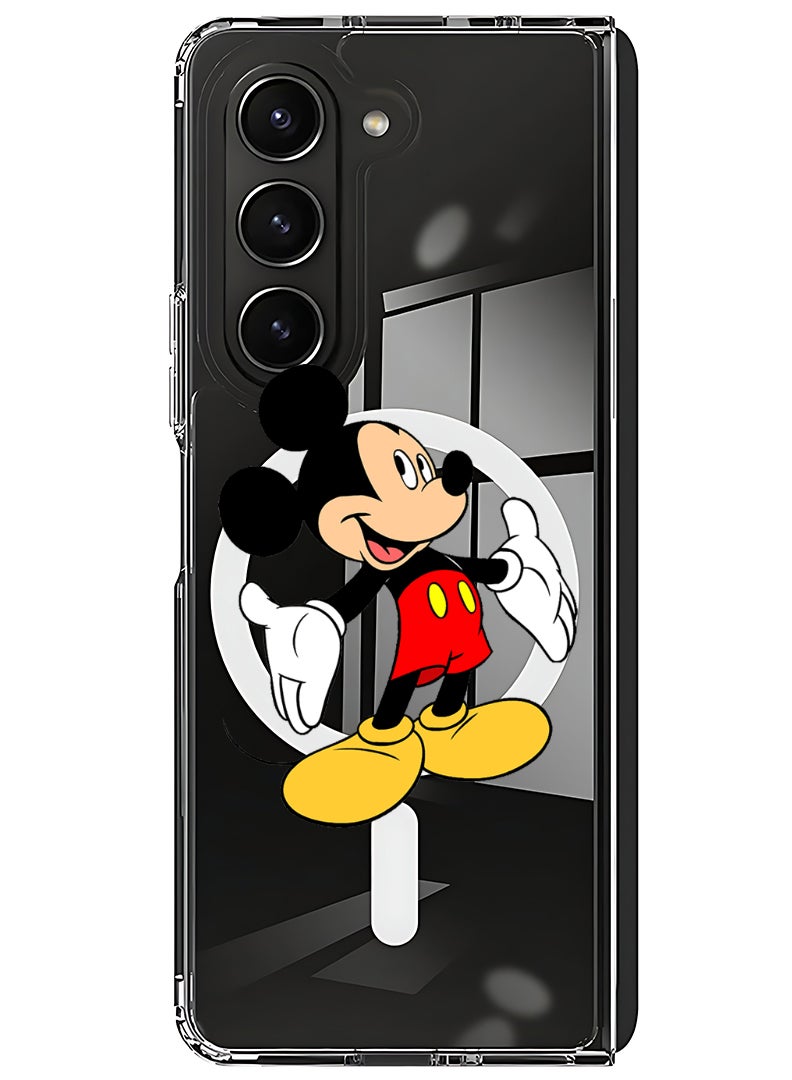 Theodor Magnetic Case for Samsung Galaxy Z Fold 6 Compatible with MagSafe Wireless Charging, Shockproof Phone Bumper Cover Mickey Mouse 1 - Image 1